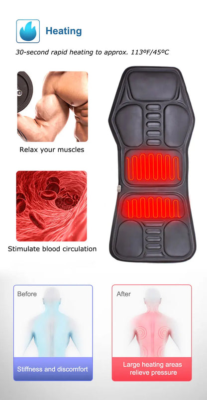 Heating Full Body Massager Cushion for Car or Home